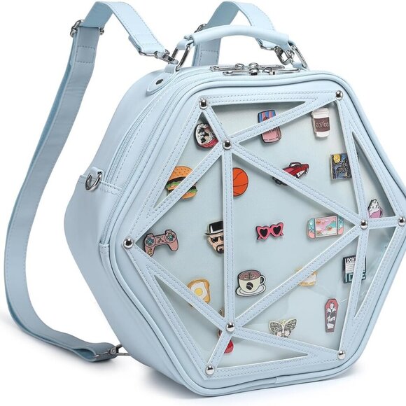 Stylish Adjustable Ita Backpack with Heart-Shaped Window for Daily Adventures - Picture 2 of 6